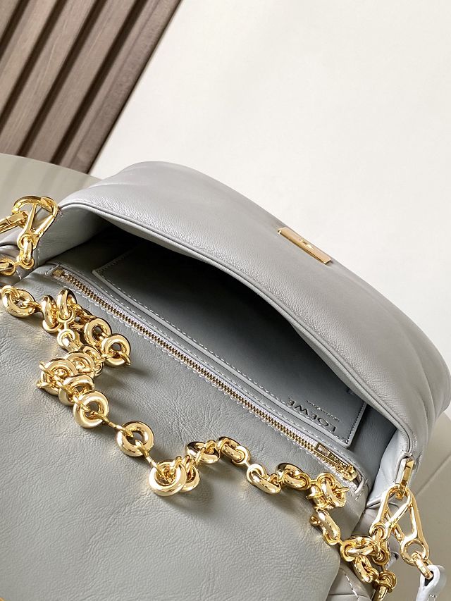 Loewe original lambskin medium goya puffer bag  A896P41 grey