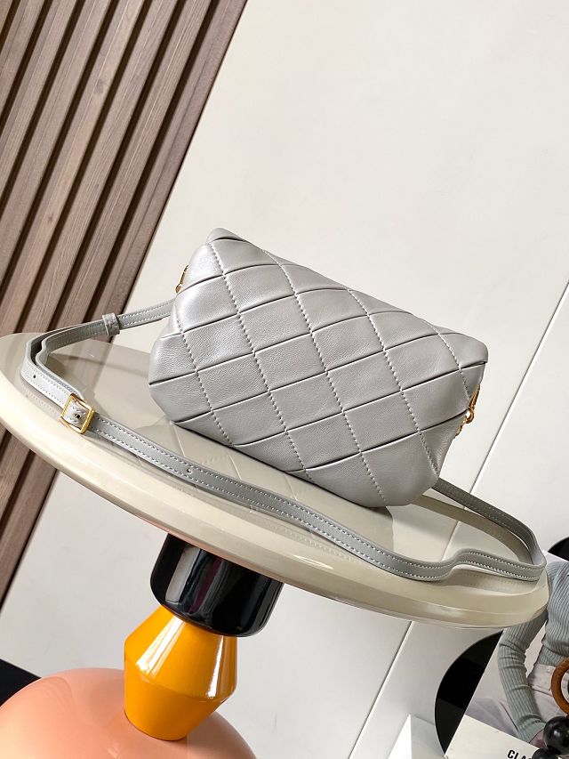 Loewe original lambskin mini goya puffer bag A896W56 grey