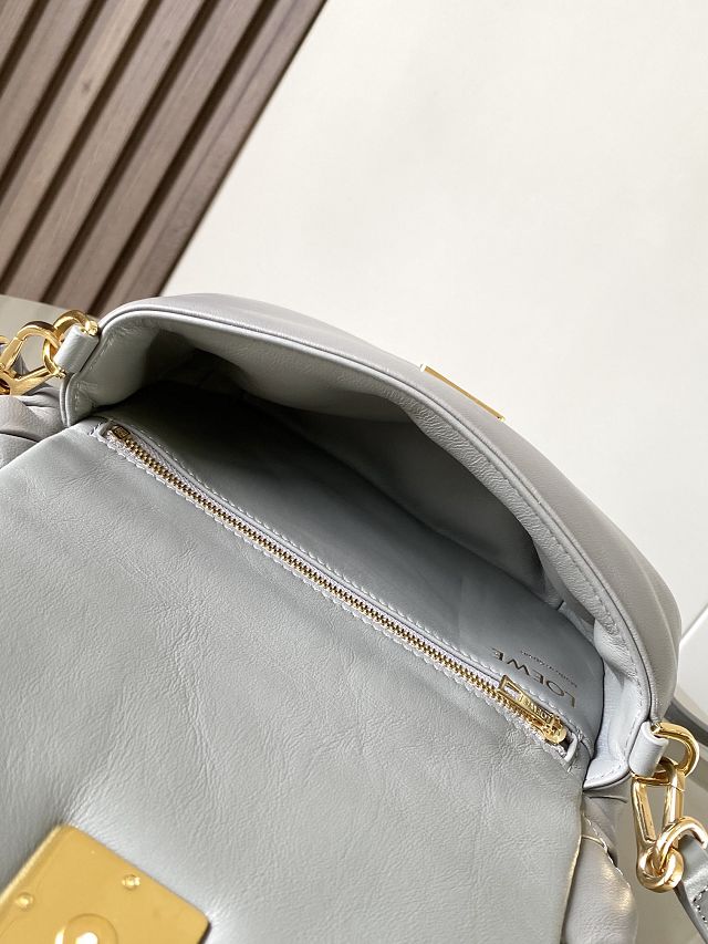 Loewe original lambskin mini goya puffer bag A896W56 grey