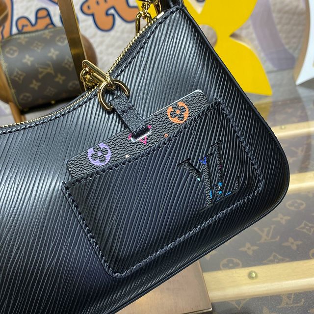 Louis vuitton original epi leather marellini bag M13099 black