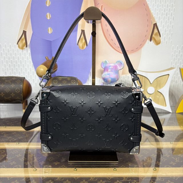 Louis vuitton original monogram calfskin side trunk mm M14572 black