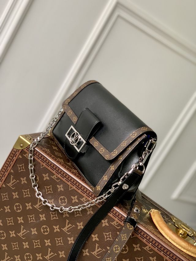 Louis vuitton original calfskin dauphine soft MM M13450 black