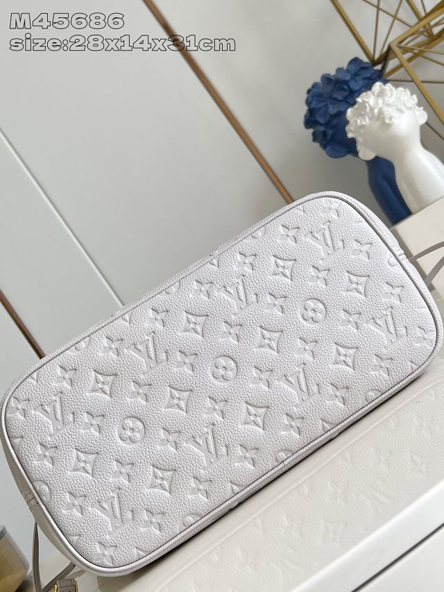 Louis vuitton original calfskin neverfull mm M13758 light grey