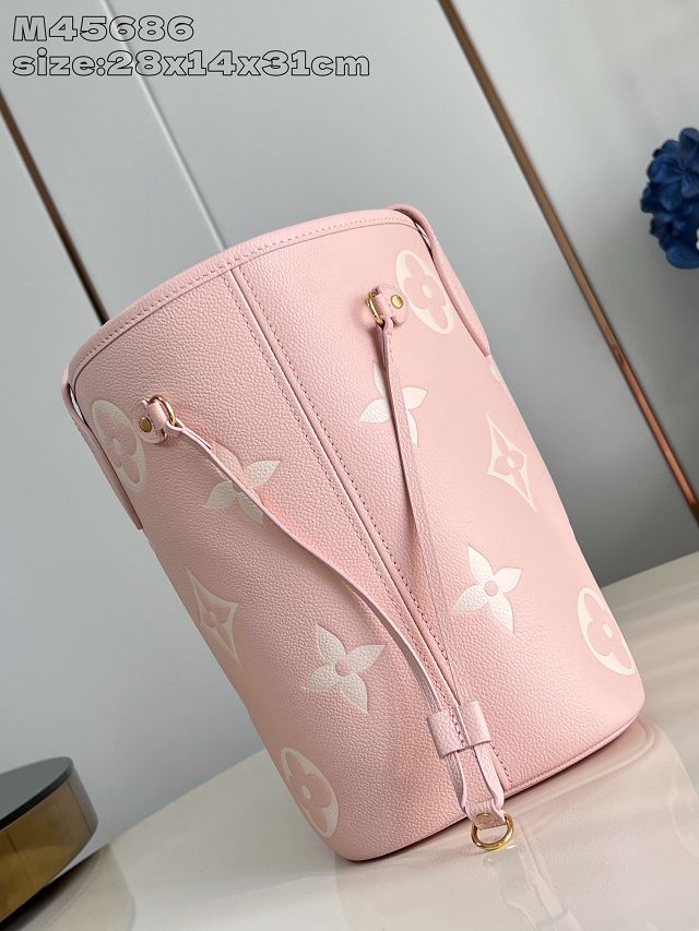 Louis vuitton original calfskin neverfull mm M14210 pink