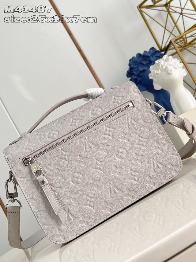 Louis vuitton original calfskin pochette metis M44881 grey