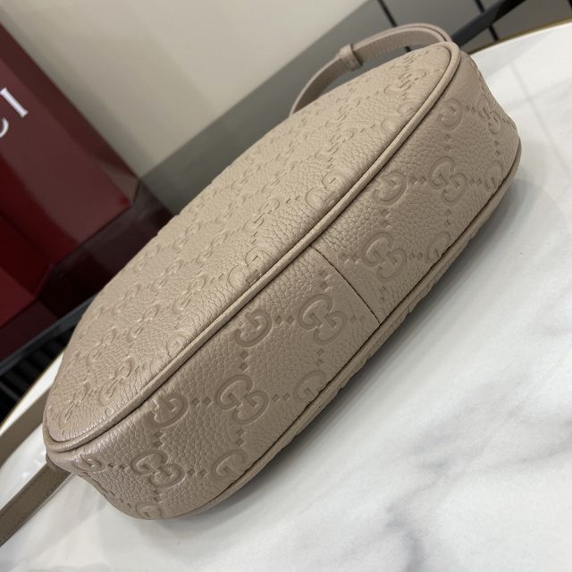 GG original calfskin emblem small shoulder bag 815409 taupe