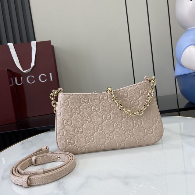 GG original calfskin emblem super mini bag 815278 light pink