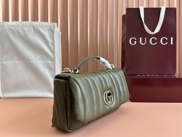GG original lambskin milano small top handle bag 806016 green
