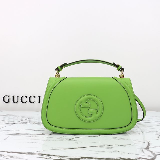 GG original calfskin blondie large top handle bag 815716 green