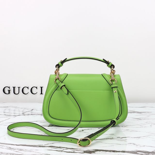 GG original calfskin blondie large top handle bag 815716 green