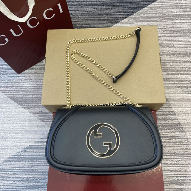 GG original calfskin blondie medium shoulder bag 815715 black