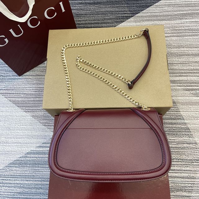 GG original calfskin blondie medium shoulder bag 815715 bordeaux