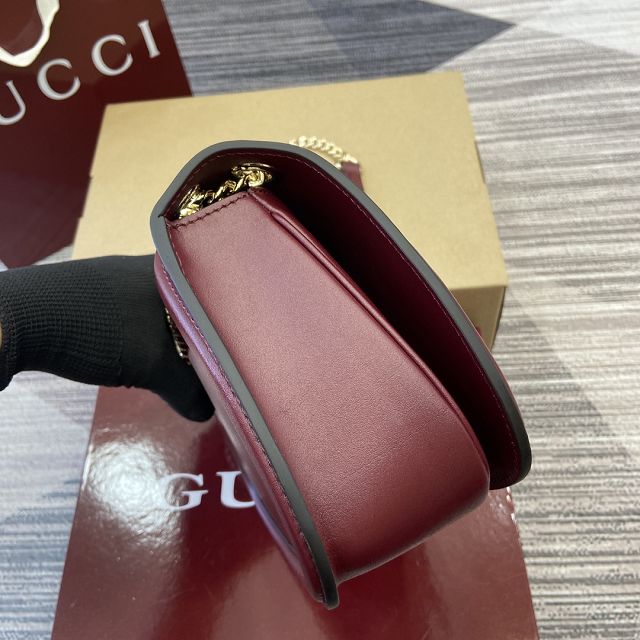 GG original calfskin blondie medium shoulder bag 815715 bordeaux