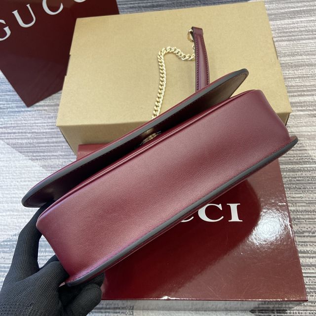 GG original calfskin blondie medium shoulder bag 815715 bordeaux