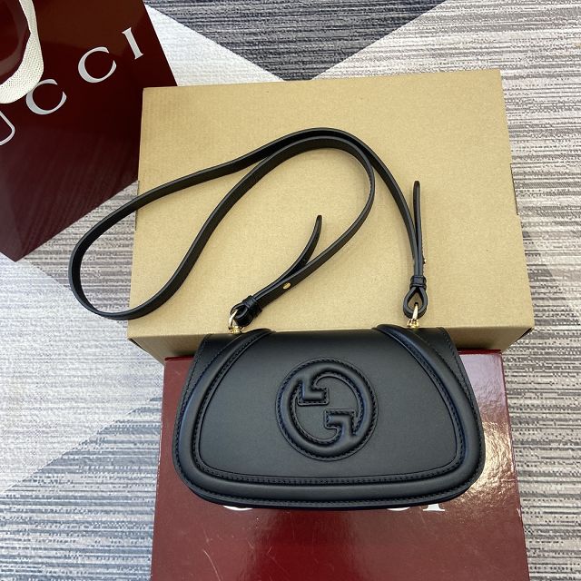 GG original calfskin blondie small shoulder bag 815700 black