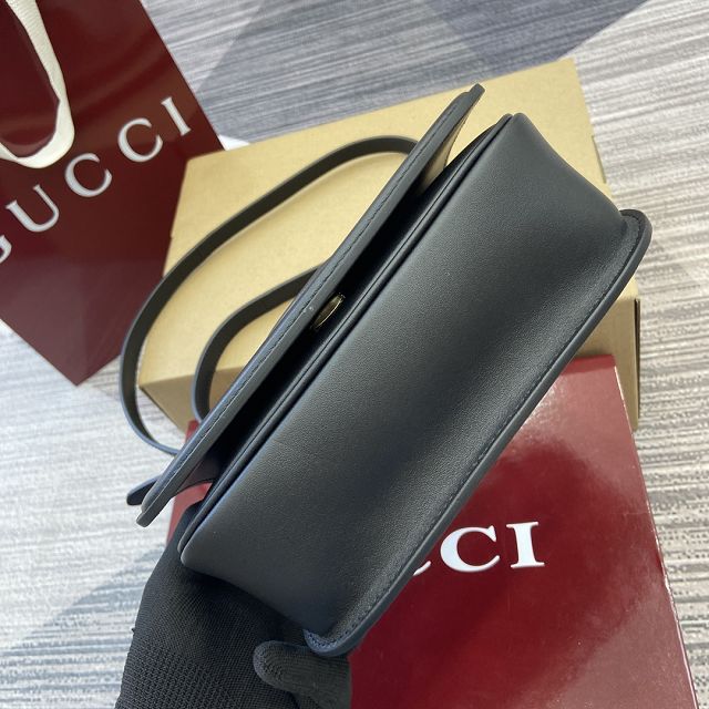 GG original calfskin blondie small shoulder bag 815700 black