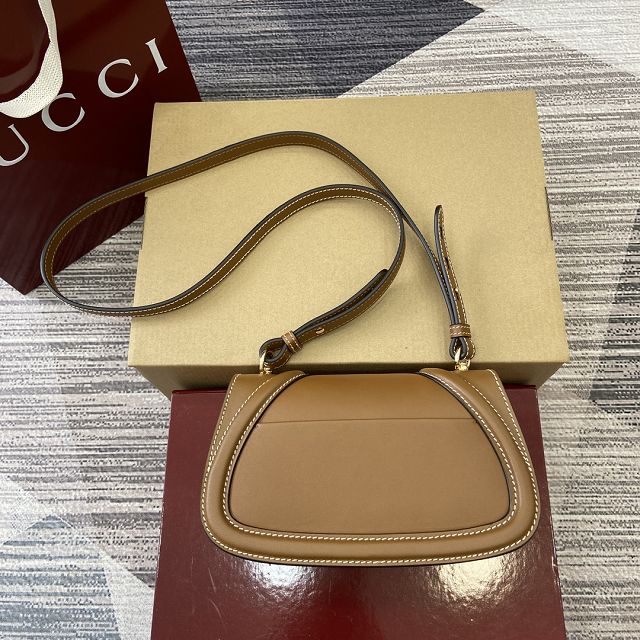 GG original calfskin blondie small shoulder bag 815700 brown