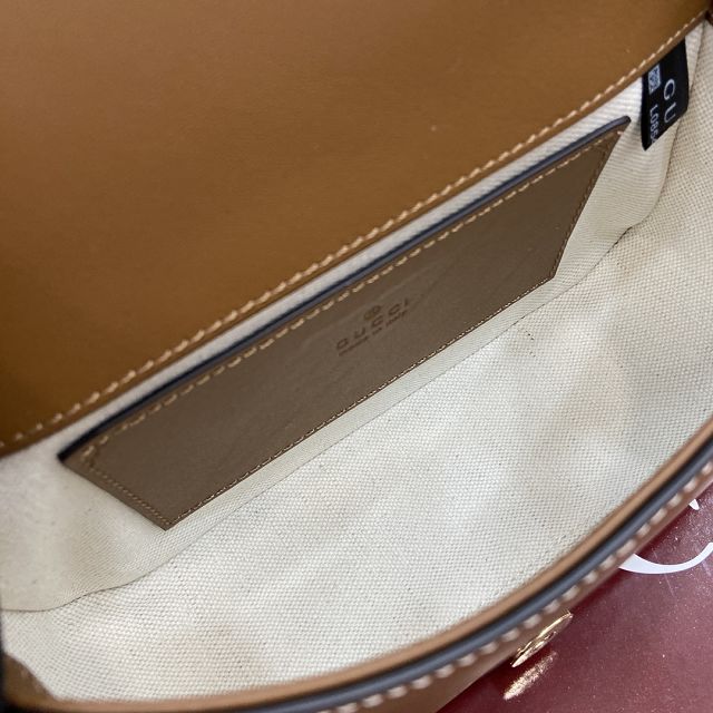 GG original calfskin blondie small shoulder bag 815700 brown