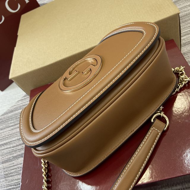 GG original calfskin blondie small shoulder bag 815711 brown