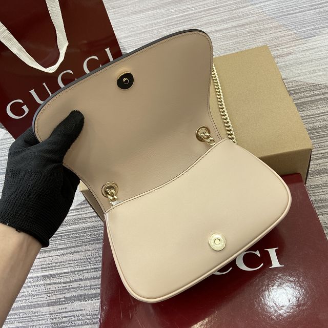 GG original calfskin blondie small shoulder bag 815711 light pink