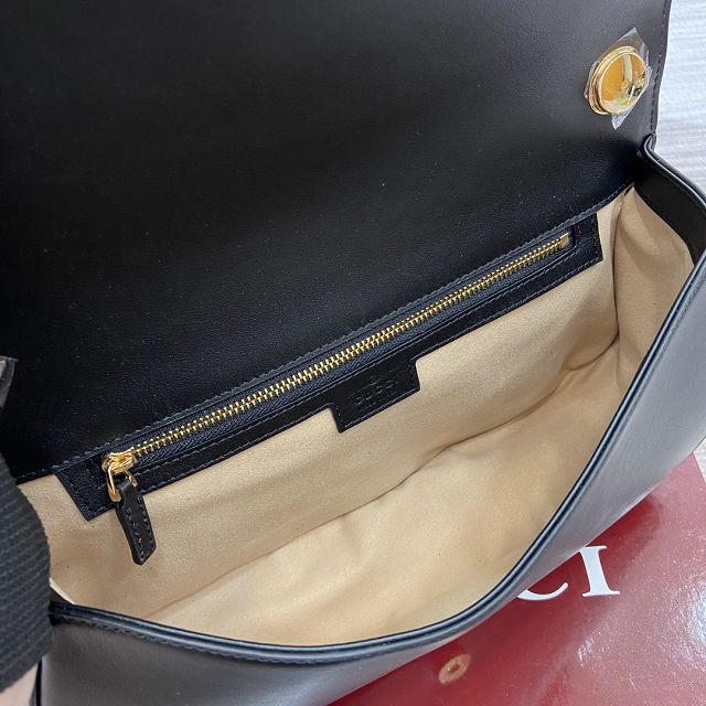 GG original canvas blondie large top handle bag 815716 white&black