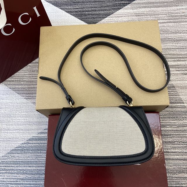 GG original canvas blondie small shoulder bag 815700 black