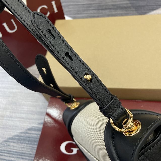 GG original canvas blondie small shoulder bag 815700 black