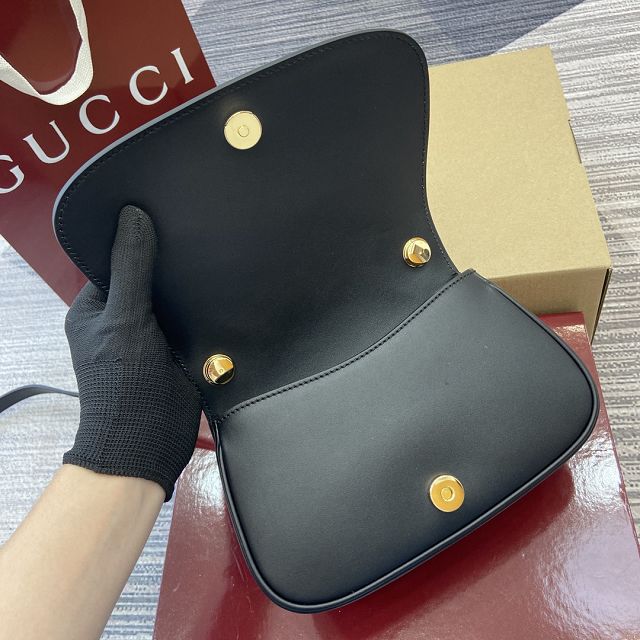 GG original canvas blondie small shoulder bag 815700 black