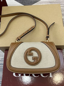 GG original canvas blondie small shoulder bag 815700 brown&white