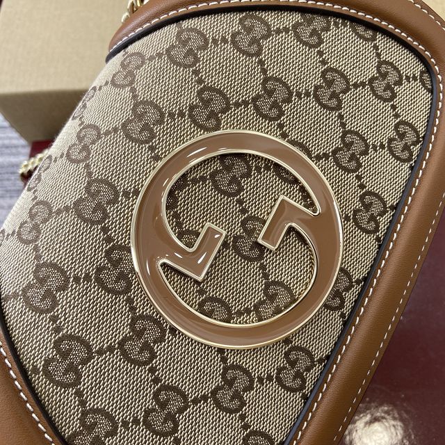GG original canvas blondie small shoulder bag 815711 brown