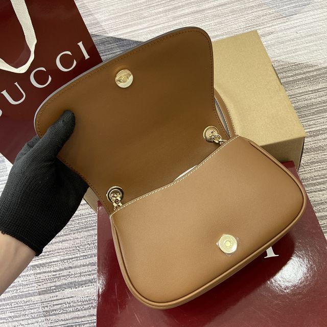 GG original canvas blondie small shoulder bag 815711 brown&white