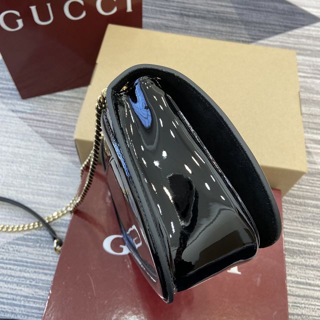 GG original patent calfskin blondie medium shoulder bag 815715 black