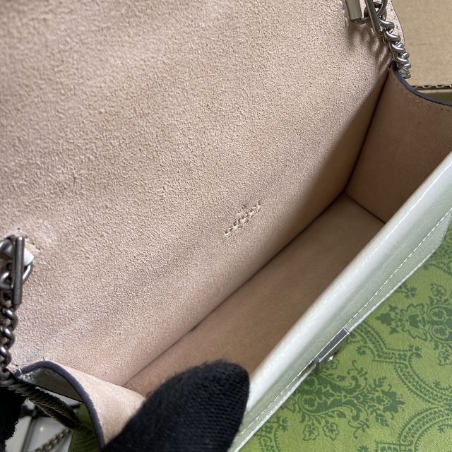 GG original shiny calfskin dionysus mini bag 795368 white