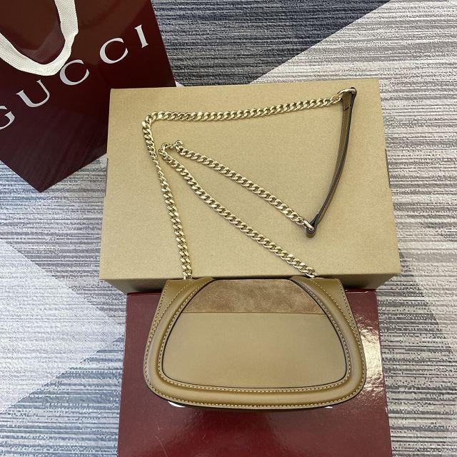 GG original suede calfskin blondie small shoulder bag 815711 brown
