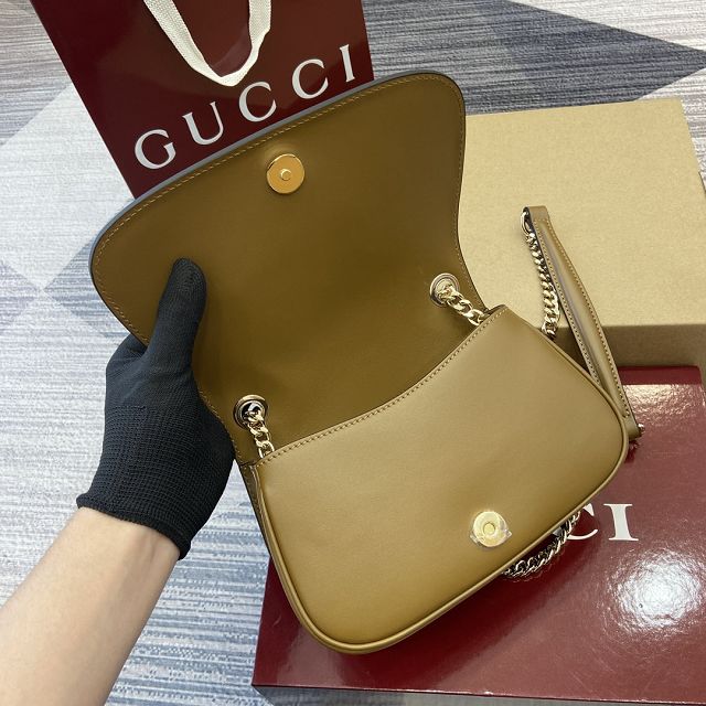 GG original suede calfskin blondie small shoulder bag 815711 brown