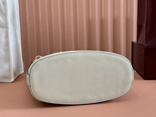 GG original calfskin 73 medium bucket bag 833660 white