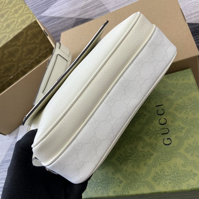GG original calfskin supreme small crossbody bag 795464 white