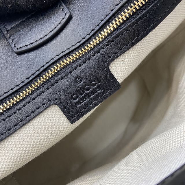 GG original canvas 73 medium bucket bag 833660 black