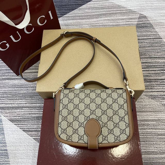 GG original canvas emblem mini shoulder bag 815211 brown