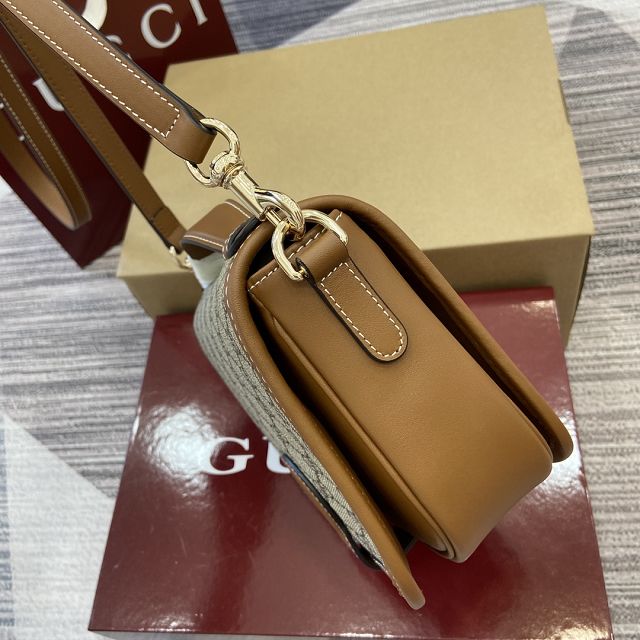 GG original canvas emblem mini shoulder bag 815211 brown