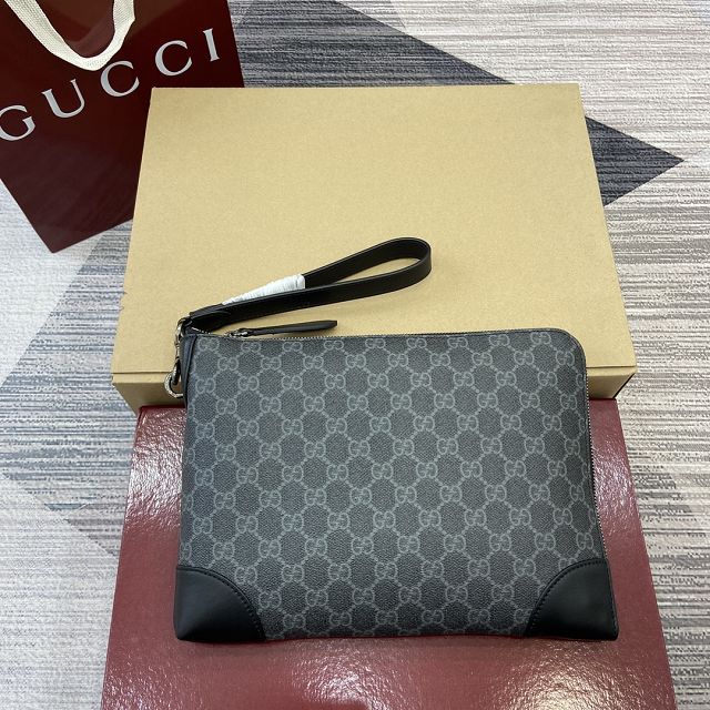 GG original canvas emblem small business case 821156 brown