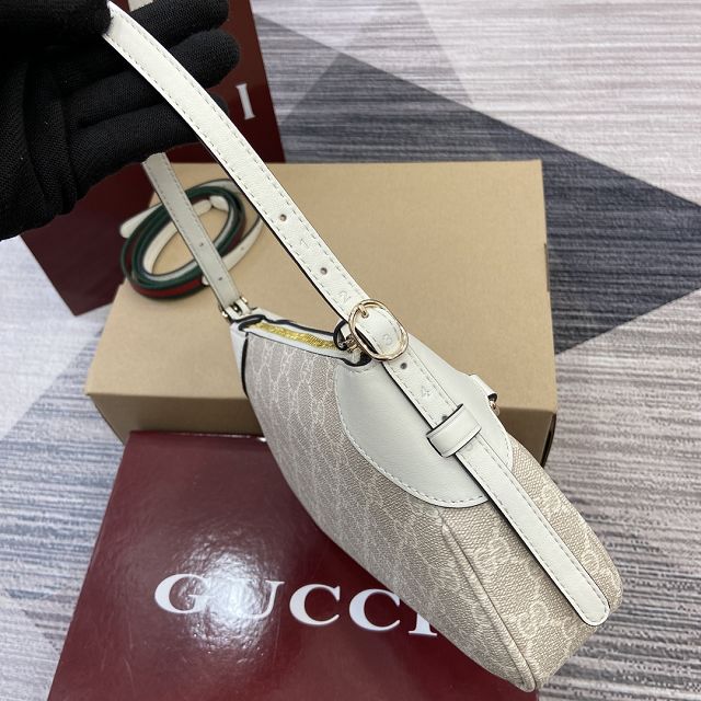 GG original canvas emblem small shoulder bag 815218 white