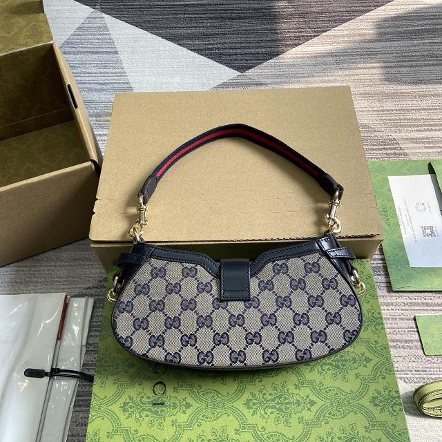 GG original canvas moon side shoulder bag 786015 blue
