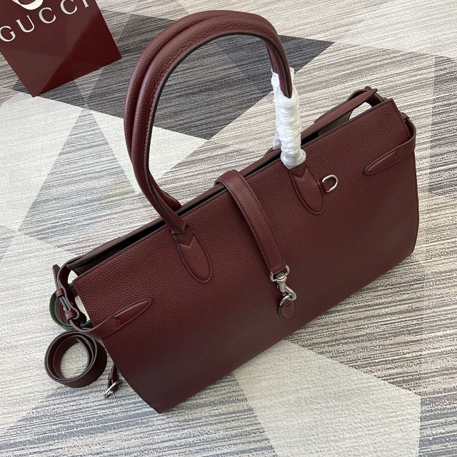 GG original calfskin large tote bag 796761 bordeaux