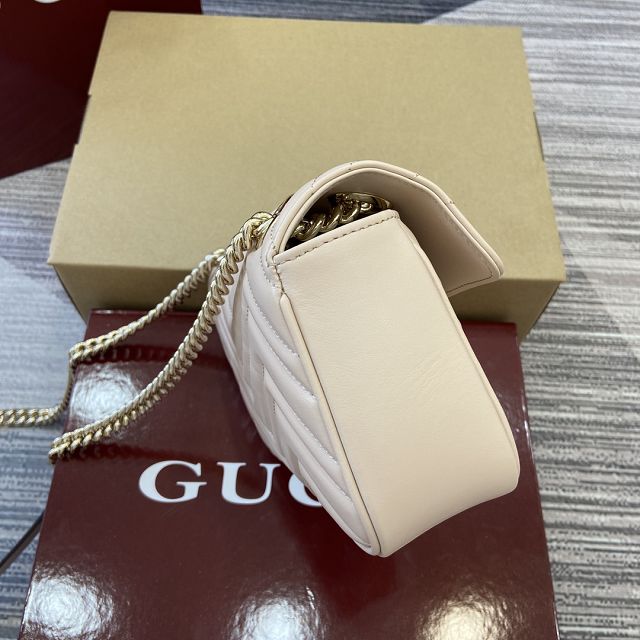 GG original calfskin marmont mini bag 446744 light pink