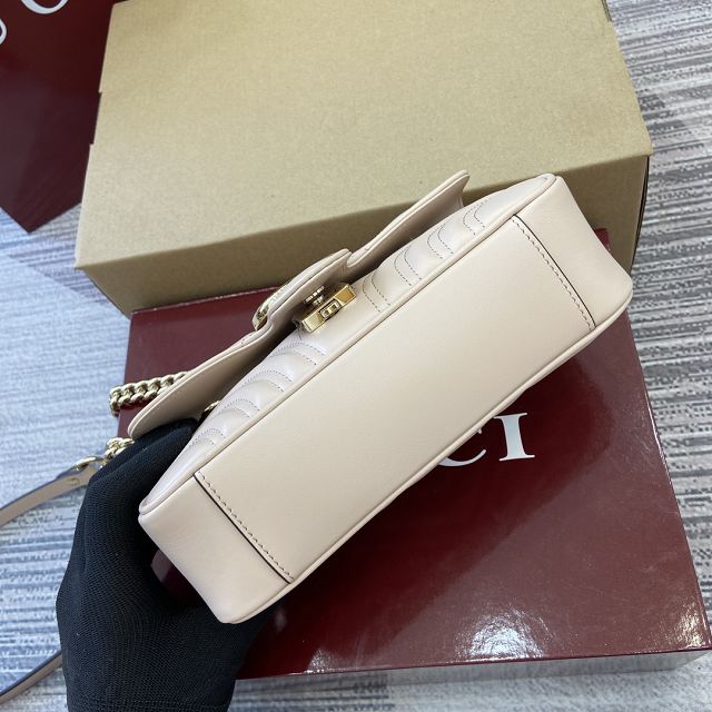 GG original calfskin marmont mini bag 446744 light pink