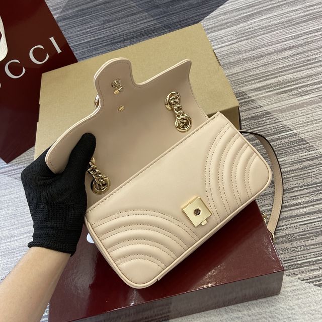 GG original calfskin marmont mini bag 446744 light pink