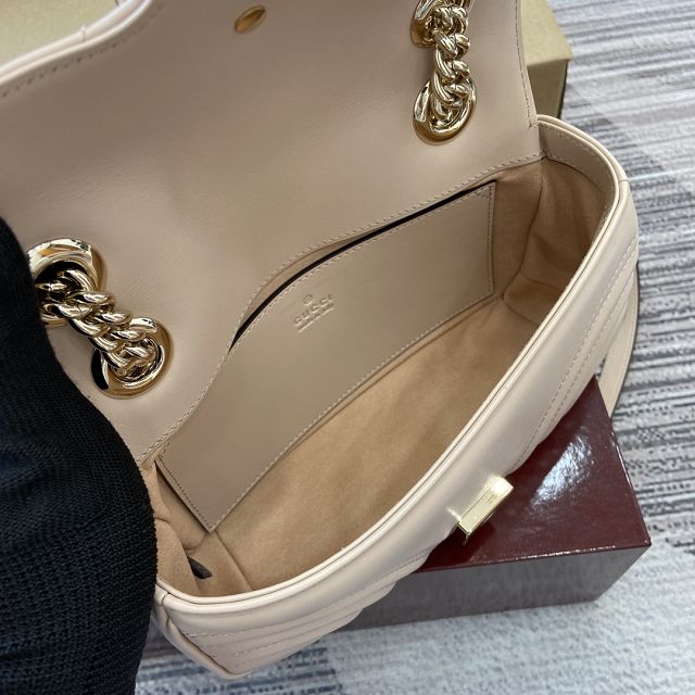 GG original calfskin marmont mini bag 446744 light pink