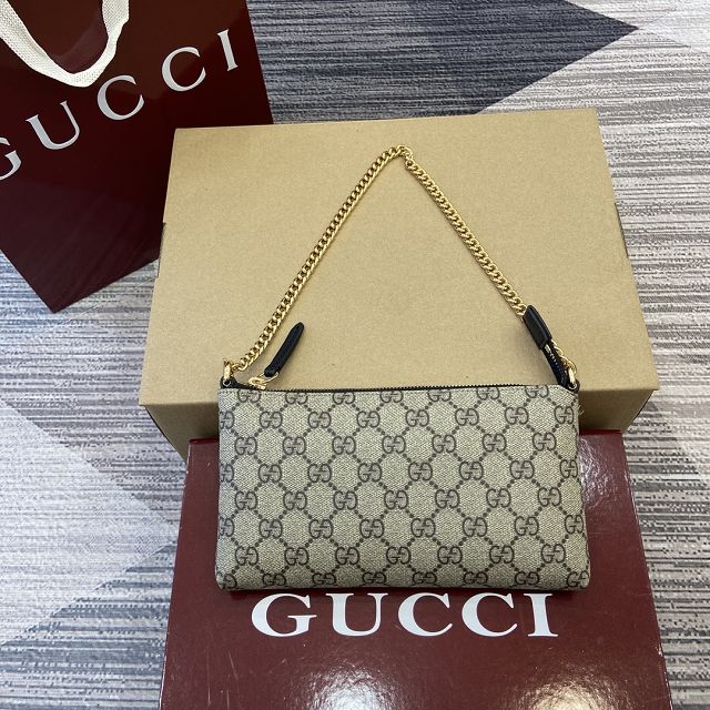 GG original canvas chain pochette 779791 black