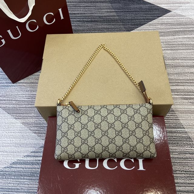 GG original canvas chain pochette 779791 brown